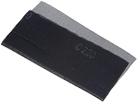 sourcing map 10pcs Mesh Sanding Sheets 220 Grits 4-1/2-inch x 11-inch Mesh Sandpaper Pad for Wood Wall Repair, Dust-Free Wet/Dry Polish