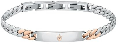 Maserati Jewels Bracciale Uomo in Acciaio, IP oro rosa - JM222AVD04