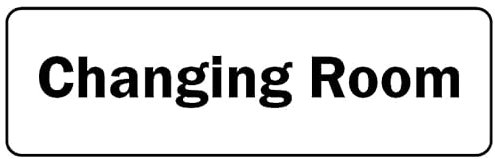 Changing Room Sign (L) - 1mm Plastic Sign (300m x 100mm)