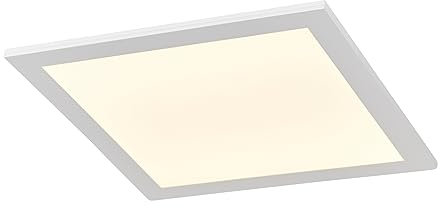 KHG LED-Decken-/Wandleuchte aus Metall in weiß, 1-flammig, 30 cm Durchmesser, Farbtemperatur 3.000 K, 1.350 lm Lichtleistung, 20 W Gesamtleistung, ideal für Wohn-, Schlafzimmer, Küche und Büro