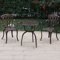 Bistroset aus Aluminiumguss Stabile Sitzgarnitur Antik Balkonset: 1 Gartentisch und 2/4 Stühle, wetterfestes Gartenset, im Retro-Stil, Wartungsfrei, leicht, mit Handläufen Grand Patio Bistro Set
