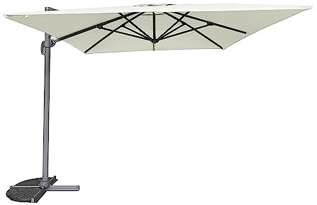 Gecko Jardin Parasol déporté écru 4x3 m Mercuria