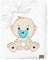 Be Mammy Warme Kuscheldecke Babydecke Blanket Baby Geschenk BE20-168 (Weiß - Junge)