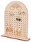 PH PandaHall Wood Earring Display Stand, 144 Holes Wooden Pegboard Display Stand Earring Holder Jewelry Organizer Rack With Rainbow Pattern for Selling Personal Usage, Craft Shows, Hooks, Keychain