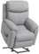 HOMCOM Power Lift Chair Electric Riser Recliner for Elderly with Massage, Linen Fabric Sofa Lounge Armchair with Remote Control and Side Pocket, Grey