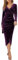 CheChury Longues Robe Femme Hiver Courte Velours Col en V Robe Moulante à Manches Longues Robe De Soiree Femme Cocktail Chaud Chic Sexy Robe,Violet,M