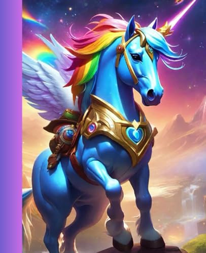 Composition Notebook: Warrior Unicorn 110 pages | 7.5 x 9.25