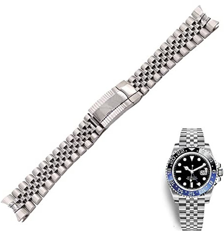 SOMKB 20 21mm Edelstahl Ersatz Armband Armband Jubilee Mit Austernverschluss Für Rolex GMT Master II DATE JUST, For GMT, Achat