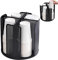 Portavasos giratorio de 360° de papel, portavasos de oficina, portavasos y tapa, organizador de tazas de café con 4 compartimentos, organizador de tazas para el hogar, la cocina (Negro)