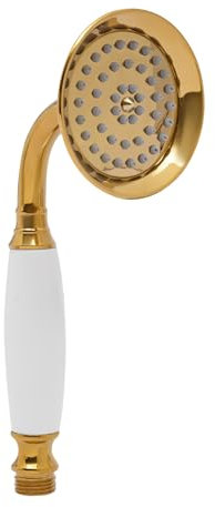 Pommeau de douche universel en acier inoxydable G1/2 pour salle de bain, gymnase, spas, camping-cars et piscines extérieures, revêtement sous vide (doré et blanc)