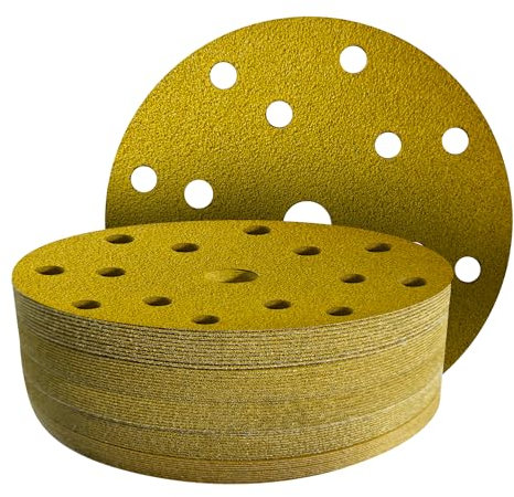 GZKTY 45 Pièces Disques abrasifs de 150 mm, Grain 60 - Disque a poncer 150mm 15 trous pour Ponceuse Excentrique 150mm