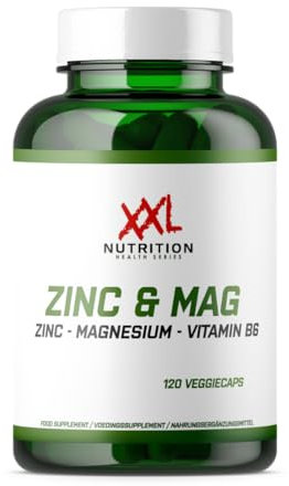 XXL Nutrition - Zinc & Mag - Zink & Magnesium Tabletten - 120 Vegan Kapseln