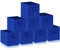 Amazing Tour 8 PCS Cube Storage Boxes 33x38x33 Foldable Fabric with Handles Collapsible for Home Office Nursery Organiser - Clothes Basket Containers, Royal Blue