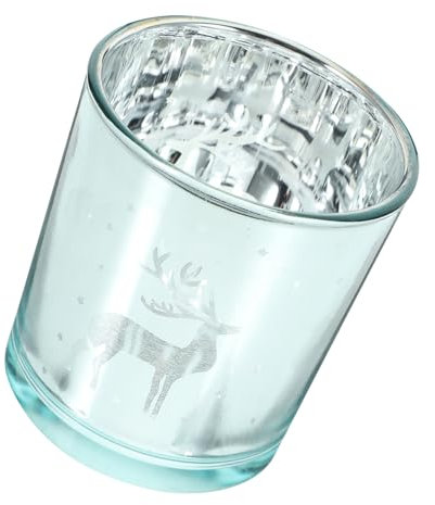 Garneck Glas Teelichthalter Weihnachtskerzenhalter Dekoration Für Feiertagsparty Heimdekoration Mit Warmem Atmosphäre Für Weihnachtsessen Und Lebendige Partyszene