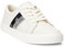 LAUREN Ralph Lauren Janson Damen-Sneaker, Ballerinas, Weiches Weiß/poliertes Silber/Schwarz, 40.5 EU