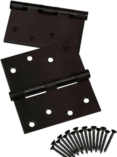 2 Stück SO-TOOLS® Schwerlast Aufschraubbänder/Tragkraft 50 kg/Materialstärke 2,0 mm / 100 x 100 mm/Scharnier aus Edelstahl schwarz gepulvert/Türscharnier Türbänder mit wartungsfreien Gleitlagern