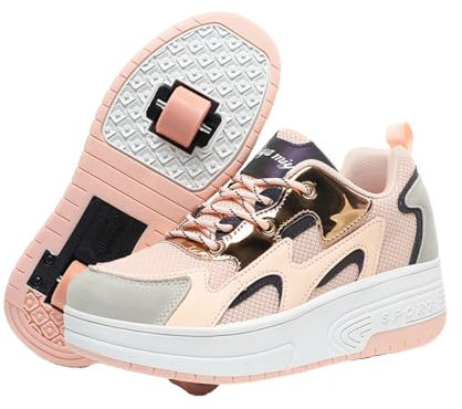 Mateju 2-in-1 Multifunktions-Rollschuhe für Kinder, Jungen & Mädchen, 37 EU, Pink, Sport, Hochzeit, Unisex, Sneaker, Athletic Shoe, Rollschuhe