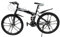 26 Zoll Klappbar Mountainbike mit Top-Konfigurationen, 21 Gang-Schaltung Premium Mountainbike Erwachsene Fahrrad Jugend Mountainbike mit Carbon Stahl Scheibenbremsen Übergroße-Reifen (Schwarz & Weiß)