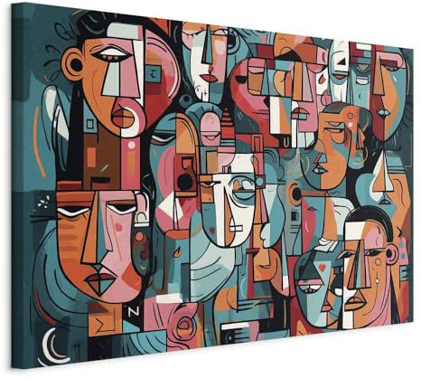 murando - Leinwandbild Picasso Kubistisches, 120x80 cm, 1-teilig, modern | Hochwertige Leinwand, sofort aufhängbar, ideal fürs Wohn- oder Schlafzimmer, wasserfest und lichtecht, langlebig, stilvoll