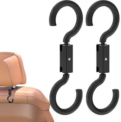 Ganci per seggiolino auto per poggiatesta, gancio per schienale seggiolino auto,Ganci per sedile Gancio portaoggetti per auto da 2 pezzi - interni auto, gancio appendiabiti per seggiolino au