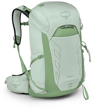 Osprey Tempest 26L Damen Leichter Wanderrucksack mit Hüftgurt, Frosty Mint Green/Botanica