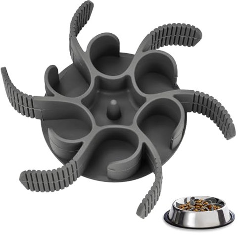 HWSWSH Comedero Lento Silicona Comedero Perro Comer Lento Comedero Perro Antivoracidad Antideslizante Alimentador Lento para Perro Accesorios Slow Food Cuenco Plato para Perros Pequeños/Grande Gatos