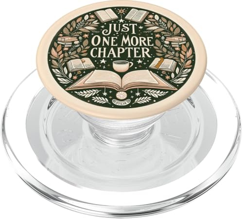 Just One More Chapter Bookish Book Reading Beige PopSockets PopGrip für MagSafe