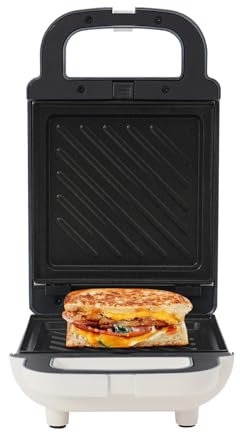 Sandwichmaker, sandwich maker elettrico con 4 piastre intercambiabili, 650 W, multigrill riscaldamento rapido waffel Eisenl