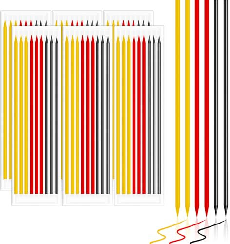 Jyvex Lot de 54 mine crayons de 2,8 mm pour crayon de charpentier, mines de rechange étanches Pica Dry