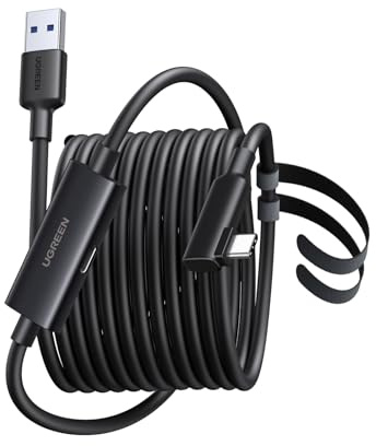 UGREEN Cable Link 5M USB 3.0, Compatible con Meta Quest 3s Quest 3 Quest 2/Pro/PC Steam VR Accesorios, 5GbpsTransferencia de Datos