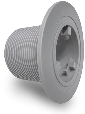 LyLmLe Prise Balai ABS 1 1/2, Adaptateur Mâle Externe 2 pour Piscines Béton, Compatible UNIQUEMENT avec les PL06 Projecteur Piscine Série 1,5