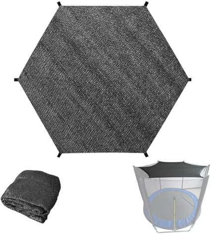 Housse De Protection pour Trampoline,Ø185 244cm Protection Solaire Extérieure Housse Supérieure pour Trampoline,Résistant aux UV Couverture de Trampoline pour 6 Barre,Pour Jardin et Terrasse (244cm)