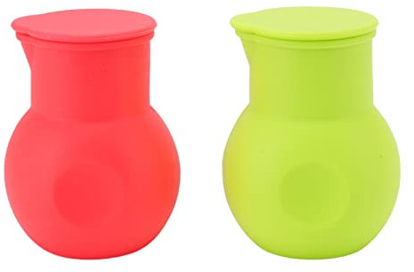 Olla de Silicona para Derretir Chocolate con Tapa Removible y Pico Vertedor, Flexible y Resistente al Microondas, Fácil de Limpiar, 500ml, Cocina y Repostería, Transparente