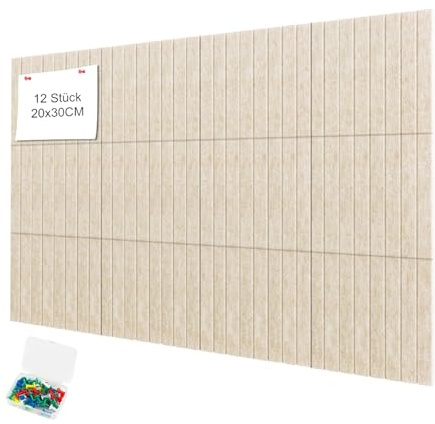 YFLeomry 120x60cm Filz Pinnwand Selbstklebend 12 Stück Dunkel Kamel 30x20cm | Pinnwand Filz, Dekorative Pinnwand Groß, Pinnwände Faltbare Fototafel für Büro, Wohnzimmer, Schlafzimmer, Wand