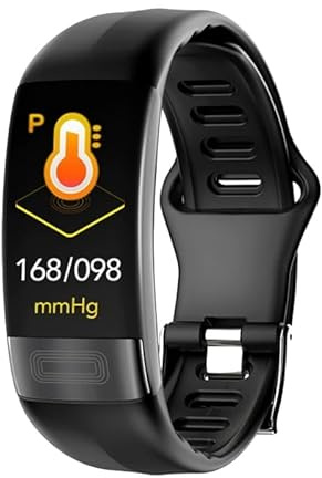 bergxperten Frendorf | Smart Armband Blutdruckmonitor | EKG, Herzfrequenz, Sauerstoffsättigung & Schlaftracker Damen Herren 0.96 HD Fitnessuhr Sportmodi