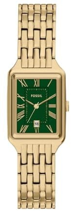 Fossil Raquel Damenuhr, Quarz-Dreizeigerwerk mit Edelstahlarmband