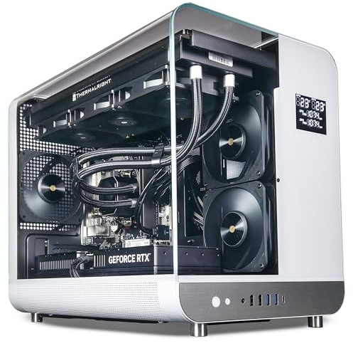 ionz Gaming PC | Ryzen 7 5800X | NVidia RTX 5070 | 32GB RAM | 1Tb NVME SSD | 360 AIOmm | 750W 80+ PSU | Windows 11 | WiFi | LCD Live Display - Black/White - Aviator