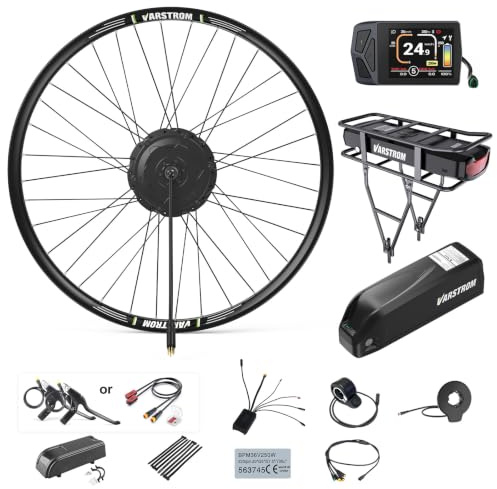48V E-Bike Umbausatz - 26 27,5 28 29 Zoll Vorderrad & Hinterrad Nabenmotor | 125EVH 125XVH 20 700C E-Bike Umrüstkit mit Akku Option – Bürstenloser Getriebemotor für Kassetten MTB Tägliches Pendeln