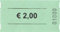 Rollen-Gutschein - € 2,00 - 1000 Stück grün