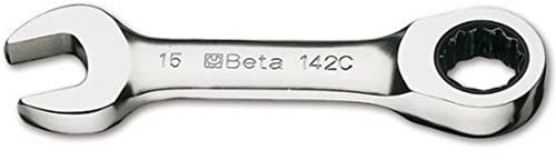BETA 142C 8 - Chiavi combinate a forchetta e poligonale diritte a cricchetto cromate