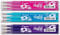 Pilot FriXion Ball Tintenroller - 3 Ersatzminensets zu je 3 Stk. in den Farben pink hellblau violett