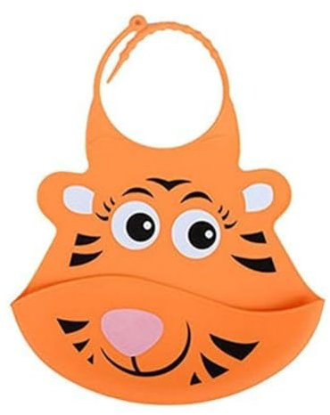 Nuby Affe und Tiger, Silikon-Lätzchen zum Aufrollen, zufällige Modellauswahl