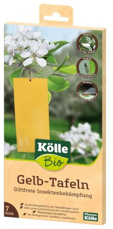 Kölle Bio Bio Gelb-Tafeln 7 Stück, gelbe Tafeln beleimt in Bio-Qualität, Gelb-Tafeln, biologisch, Gelb-Tafeln