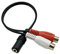 CABLEPELADO Câble audio stéréo femelle 3,5 mm vers 2 RCA femelle, câble répartiteur audio stéréo, convient pour amplificateur, haut-parleur, platine, mixeur, TV, MP3, téléphone portable, tablette, PC