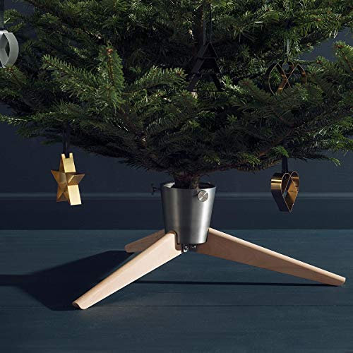 Stelton - Christbaumständer, Aluminium/Buche