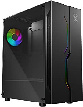 MSI MAG VAMPIRIC 010X Case ATX, Ventola ARGB (Mystic Light), Supporta Radiatori fino a 360mm, Vetro Temperato 4mm, Filtro Antipolvere Magnetico, Airflow Ottimizzato, 1x USB 3.0 + 2x USB 2.0