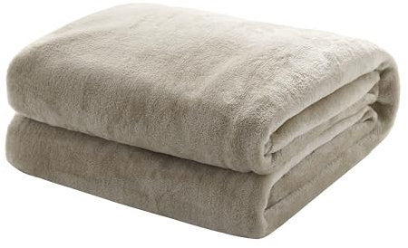 Mixibaby Kuscheldecke Flauschige extra weich & warm Wohndecke Flanell Fleecedecke, Falten beständig/Anti-verfärben als Sofadecke oder Bettüberwurf, Größe:150 cm x 200 cm, Farbe:Grau