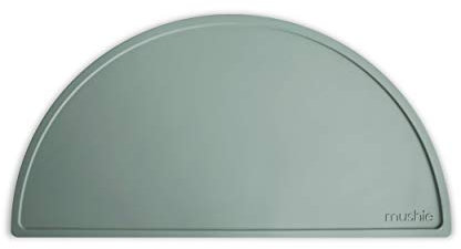 Mushie Set de Table pour Assiette | Silicone et Antidérapante | sans BPA | Accessoires pour Bébé, Jeunes Enfants Garçons et Filles | Matériel Durable & de Haute Qualité | Cambridge Blue