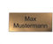 Gravurheim Briefkastenschild Türschild individuelle Gravur Name | selbstklebend - personalisiert | Kunststoff - Plastik | viele Farben und Größen (8x3,5cm Rechteck, Gold-Schwarz)