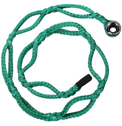 Pelican Rope Arborist Sling, USA Made 3/4 10 FT Adjustable Rigging Block Sling with Aluminum Ring - Single-Head, 20,000 LBS MBS / 2,000 LBS WLL, 12 Strand Green Polyester, Tree Climbing Gear